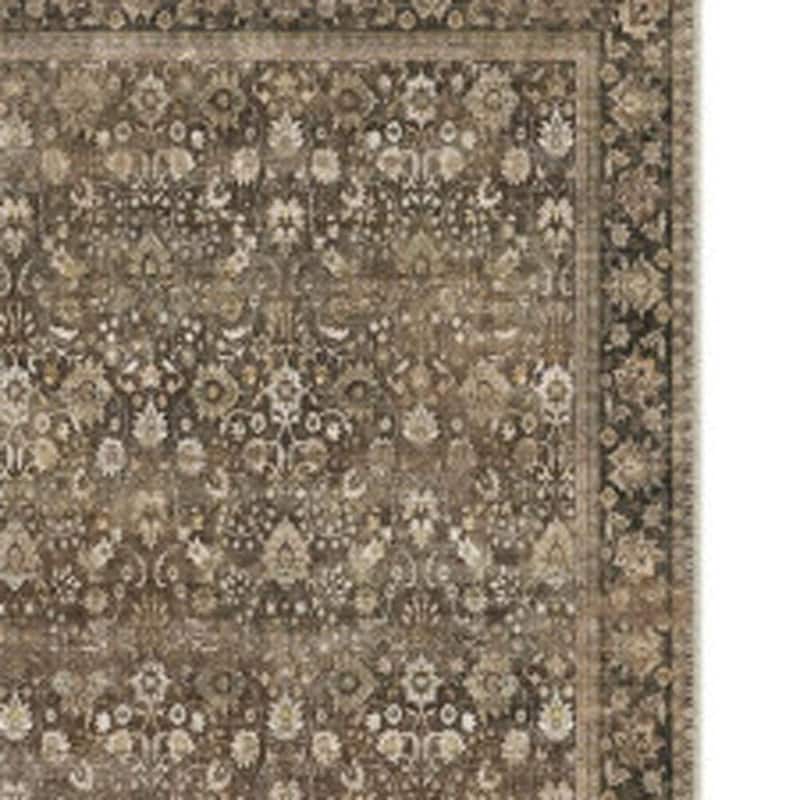 HomeRoots Floral Medallion Traditional Rectangle Area Rug