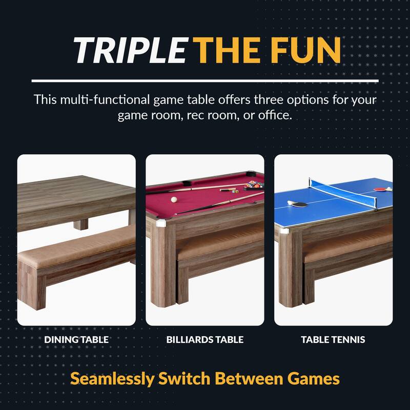Cheyenne 12-ft Shuffleboard Table - Rustic Oak Finish