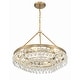 preview thumbnail 4 of 7, Calypso 6 Light Vibrant Gold Chandelier - 25"W x 19.75"H x 25"D