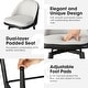 preview thumbnail 15 of 50, Glitzhome Modern 3-Piece Adjustable Bar Table Faux Leather Stool Pub Sets
