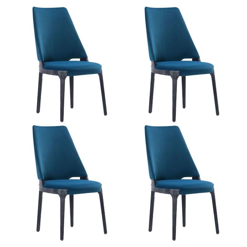 Manhattan Comfort Kara Modern Velvet Upholstered Dining Chair Set