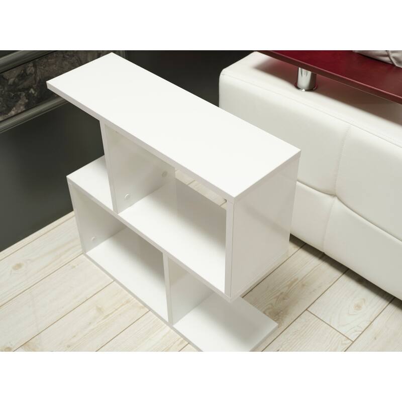Alfa Rectangle 4 Shelves End Table, 23 inch End Table for Living Rooms