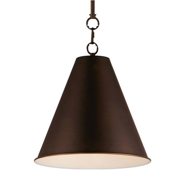 slide 2 of 11, Maxim 15162 Veritas 12" Wide Pendant Chestnut Bronze
