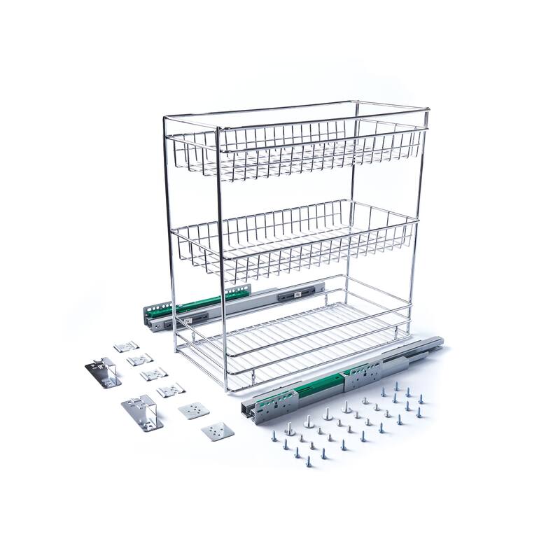 Kitchen Cabinet pull Out Basket 3 tier sliding organizer - N/A