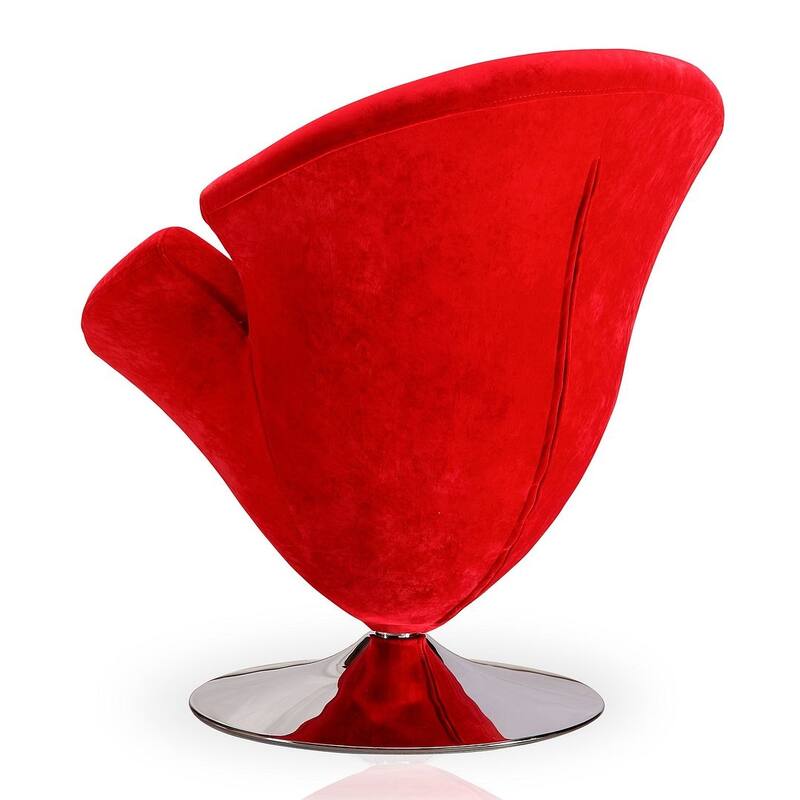 Tulip Swivel Accent Chair Set of 5 in Multi Color White, Orange, Yellow, Green and Red