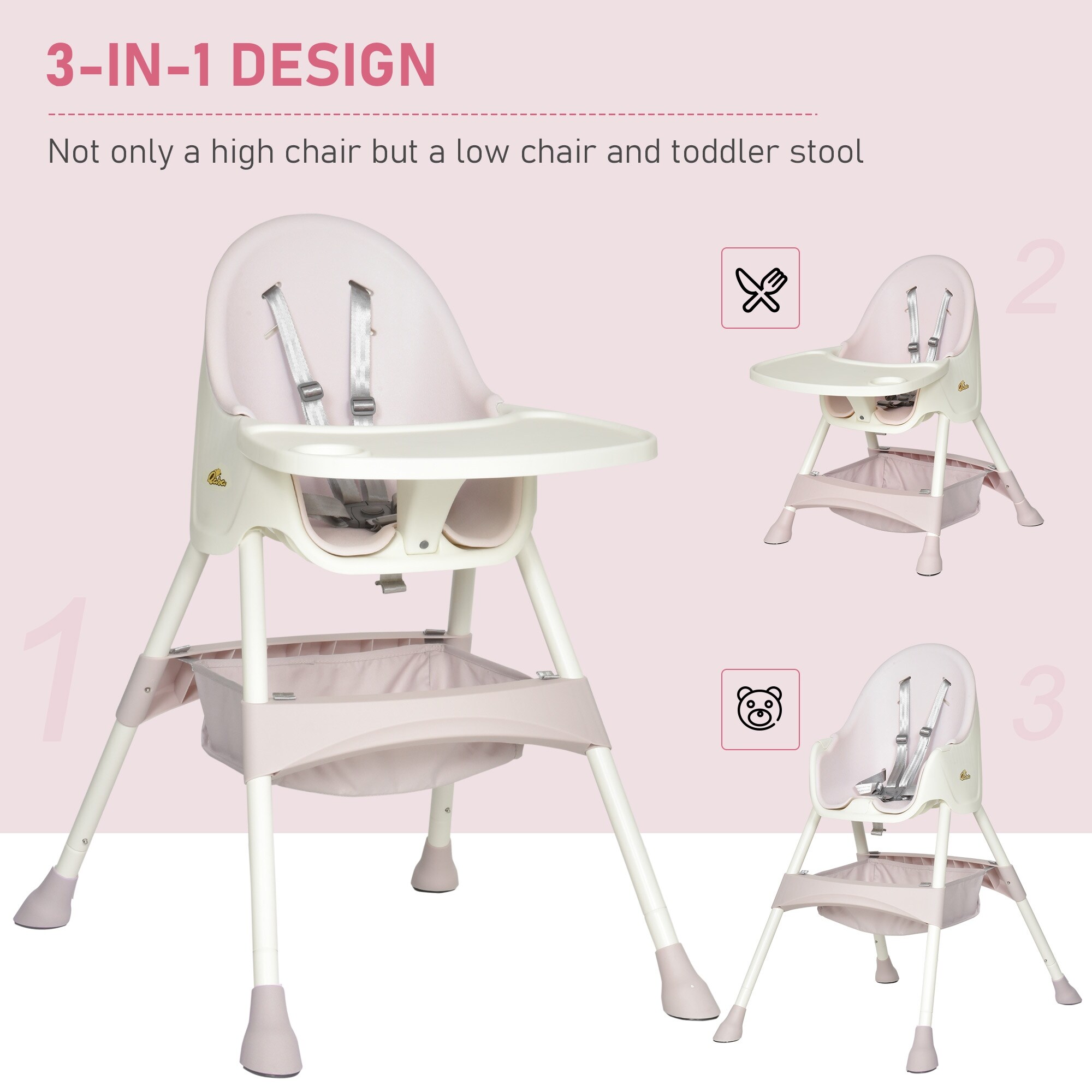 baby low chair with tray