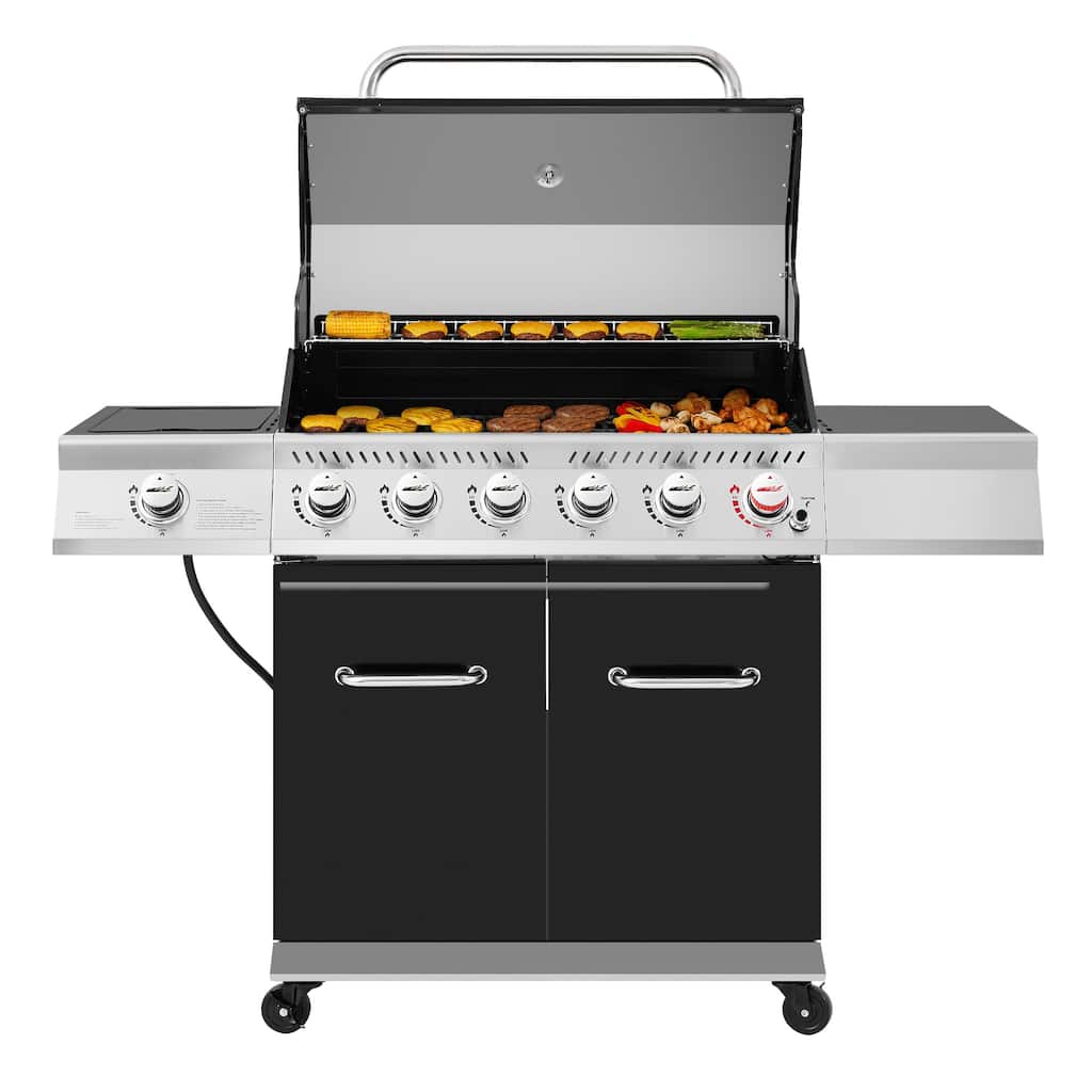 Royal Gourmet GA6402H Deluxe 6-Burner Gas Grill, Black