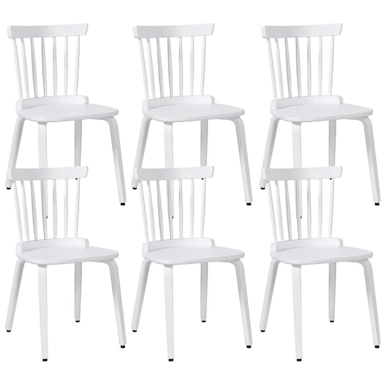 Solid Wood Spindle Back Windsor Dining Chairs, Set of 2 - 17.44" (W) x 19.7" (D) x 33.1" (H)