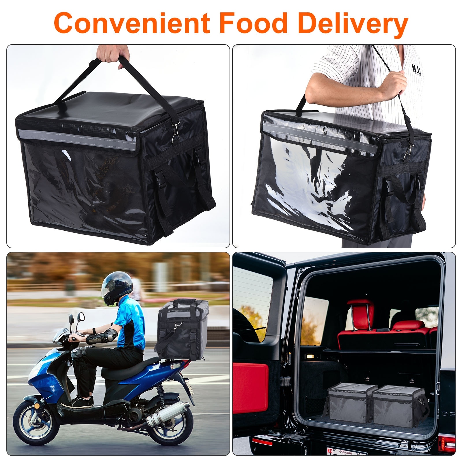 Insulated Delivery Backpacks - Efficient Food Transport