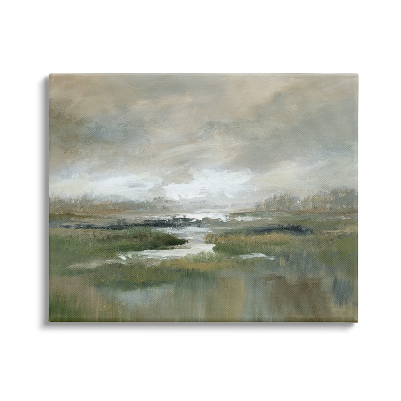 Stupell Rural Stream Nature Landscape Canvas Wall Art by Nan - 20 x 16