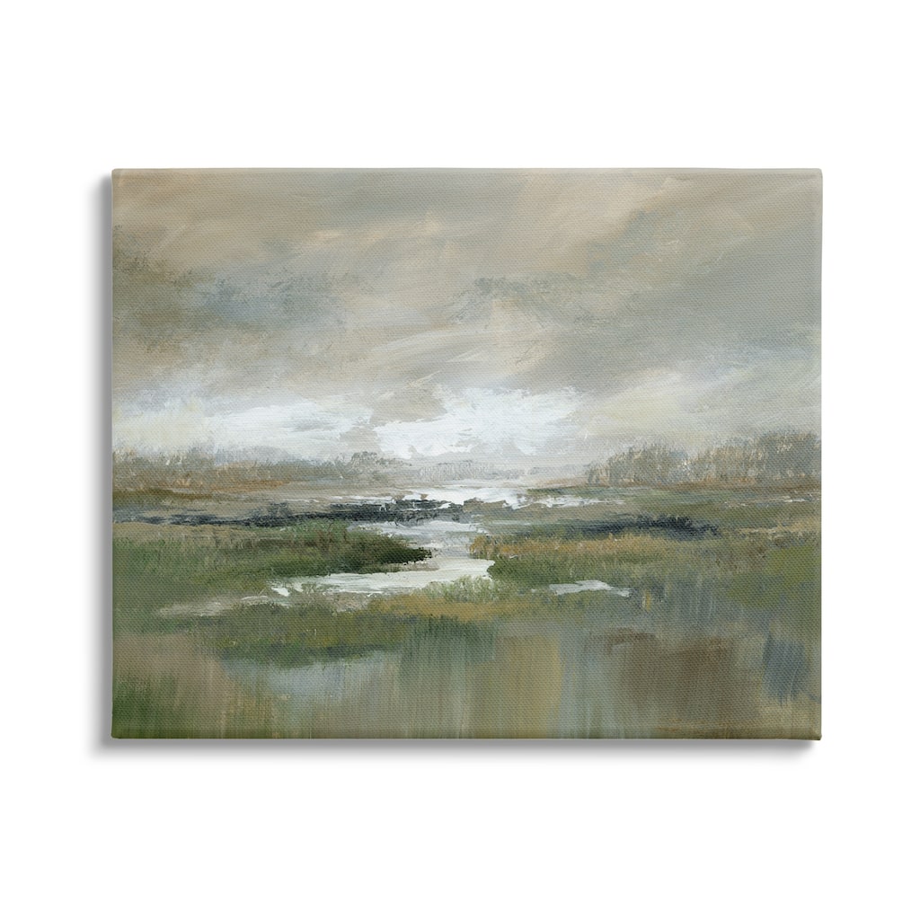 Stupell Rural Stream Nature Landscape Canvas Wall Art by Nan