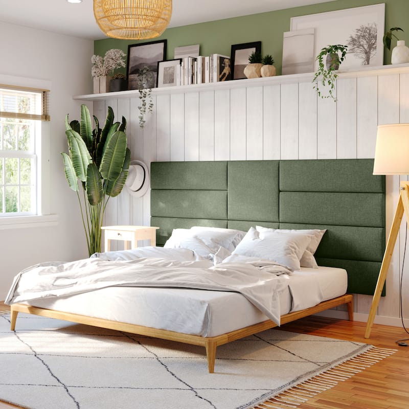 Jaxx Panelist Modern Padded Headboard- Wall Mounted Panel (22.5" x 22.5") - Microvelvet