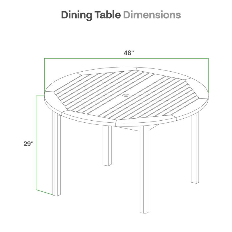 Cambridge Casual Carmel 5-Piece Indonesian Teak Outdoor Dining Set