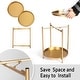 preview thumbnail 13 of 14, Adeco Side Table 2-Tier Metal Round End Table with Removable Tray - 17.5""(D)x 17.5""(W)x 20.7""(H)