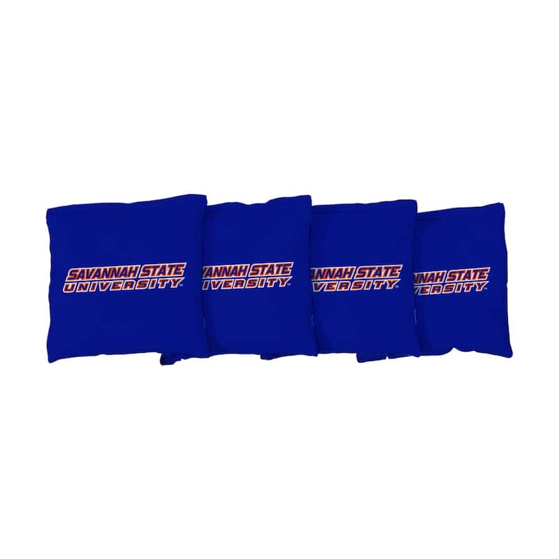 Savannah State Tigers Blue Cornhole Bags - Corn Filled