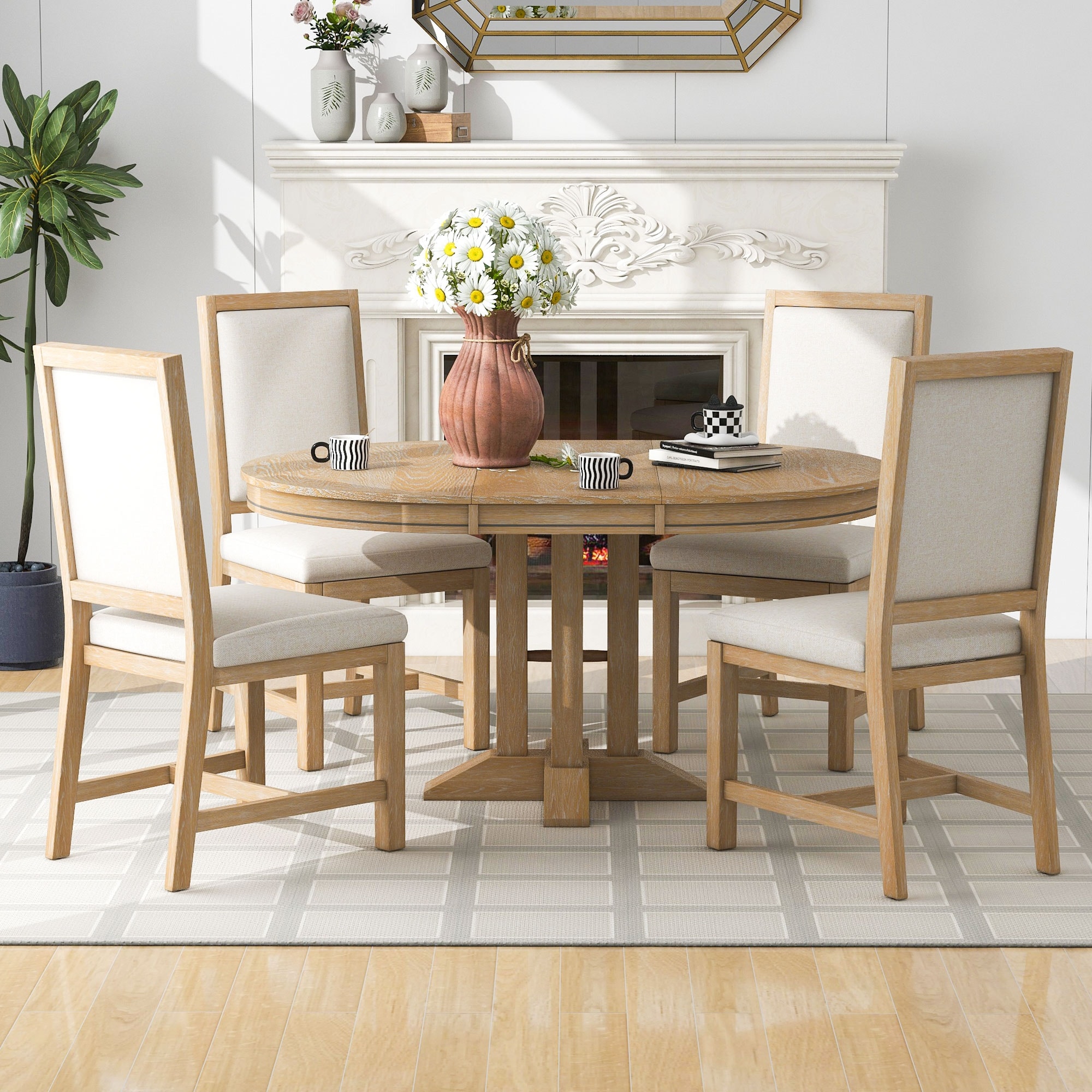 Farm style dining table set sales