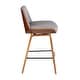 preview thumbnail 10 of 24, Corazza Mid-century Modern Upholstered Wood Counter Stool