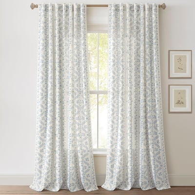 Lush Decor Doreen Delicate Floral Window Curtain Panels - 84" x 52"