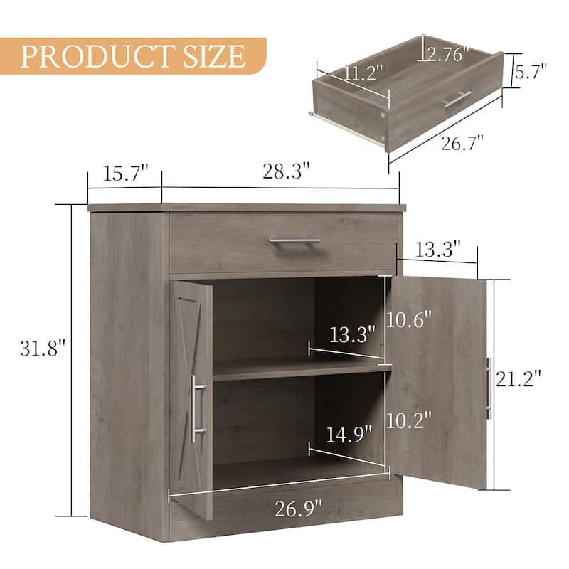 Multifunctional Storage Cabinet with Drawer – Kitchen Pantry Organizer