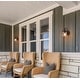 preview thumbnail 4 of 11, Modern Farmhouse Black 1-Light Outdoor Wall Sconces Porch Patio Glass Wall Lamps