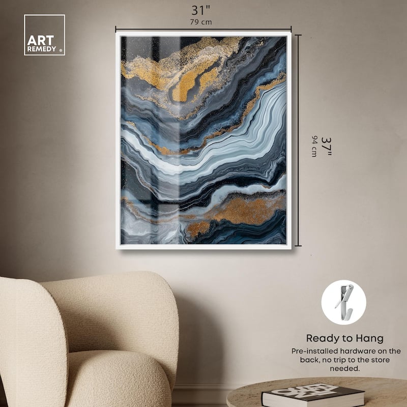 Acrylic Flow II Shadowbox by Art Remedy