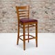 Option Burgundy Vinyl Seat/ Cherry Wood Frame