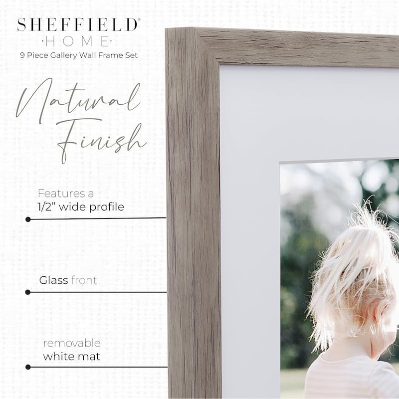 Sheffield Home 9 Piece Gallery Wall Frame Set,
