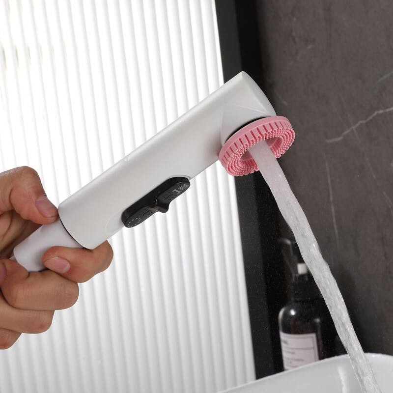Modern Matte Black/ White Wall Mount Digital Display Bathroom Faucet includes Hardware