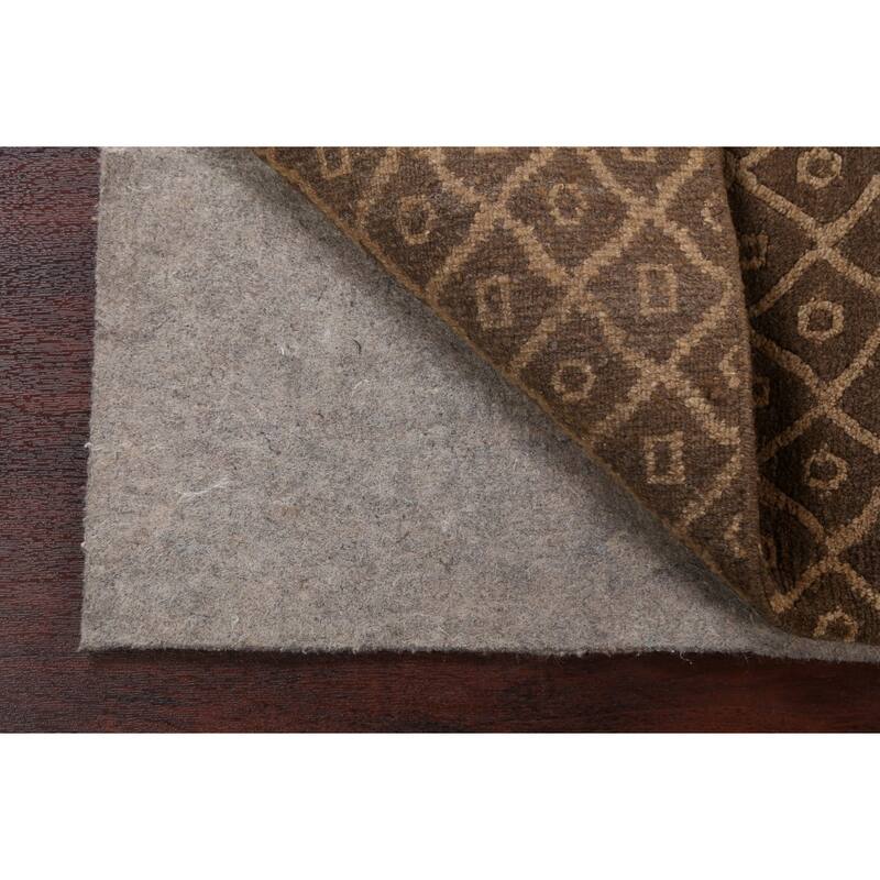 Vegetable Dye Trellis Nepalese Oriental Area Rug Handmade Wool Carpet - 6'1" x 9'0"