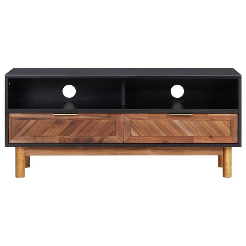 vidaXL TV Stand 39.4"x13.8"x17.7" Solid Wood Acacia and MDF