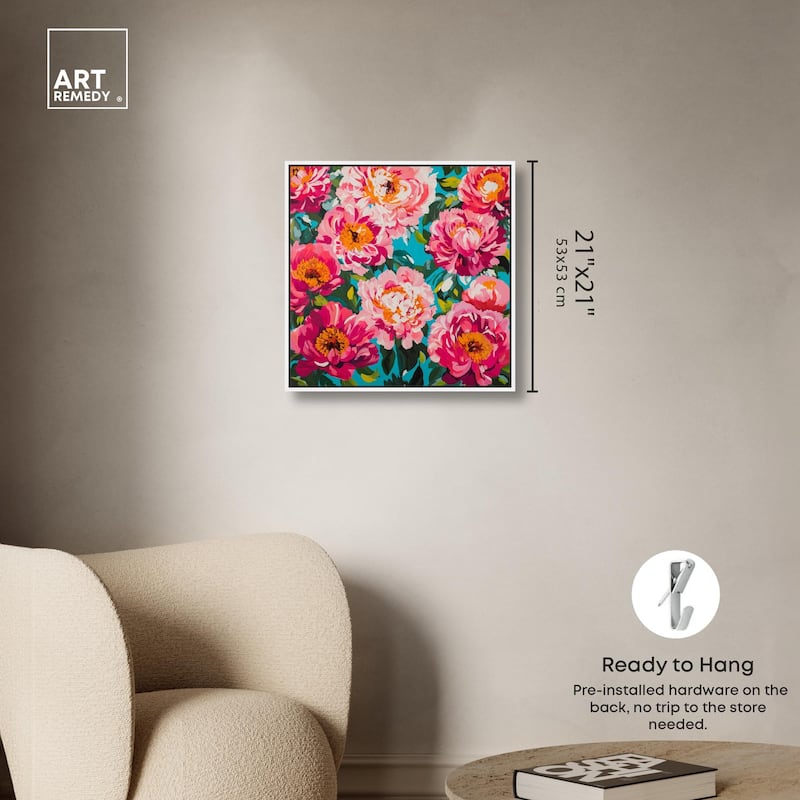 Maximalist Bloom Canvas by Art Remedy