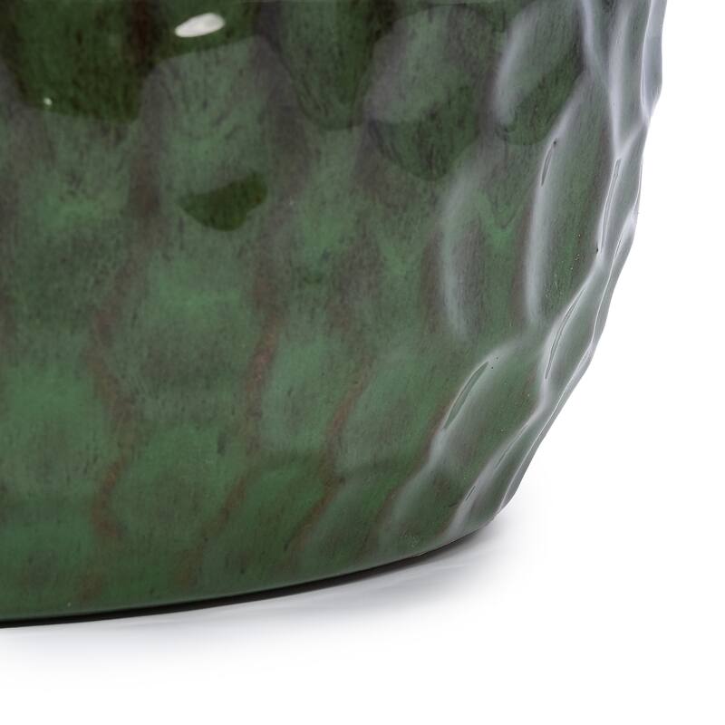 Ceramic Pots in Cobalt Blue Violets and Herbs with Breathable Design