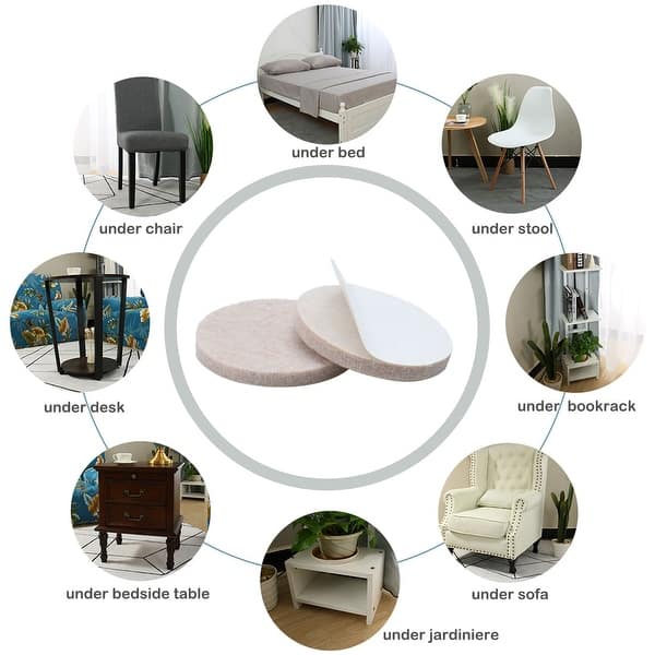 Shop Felt Furniture Pad Round 7 8 Self Adhesive Anti Scratch