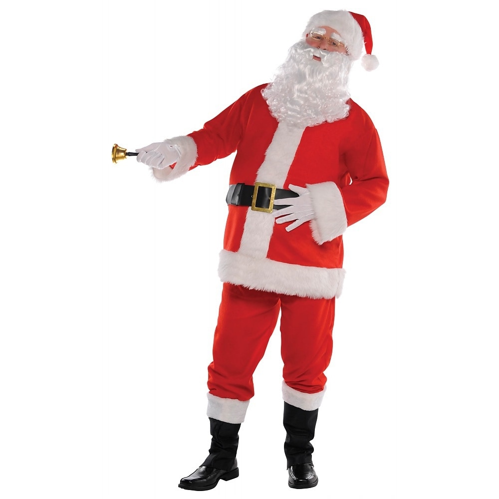 DELUXE Regency Plush SANTA SUIT Costume XXL Adult 9 PC