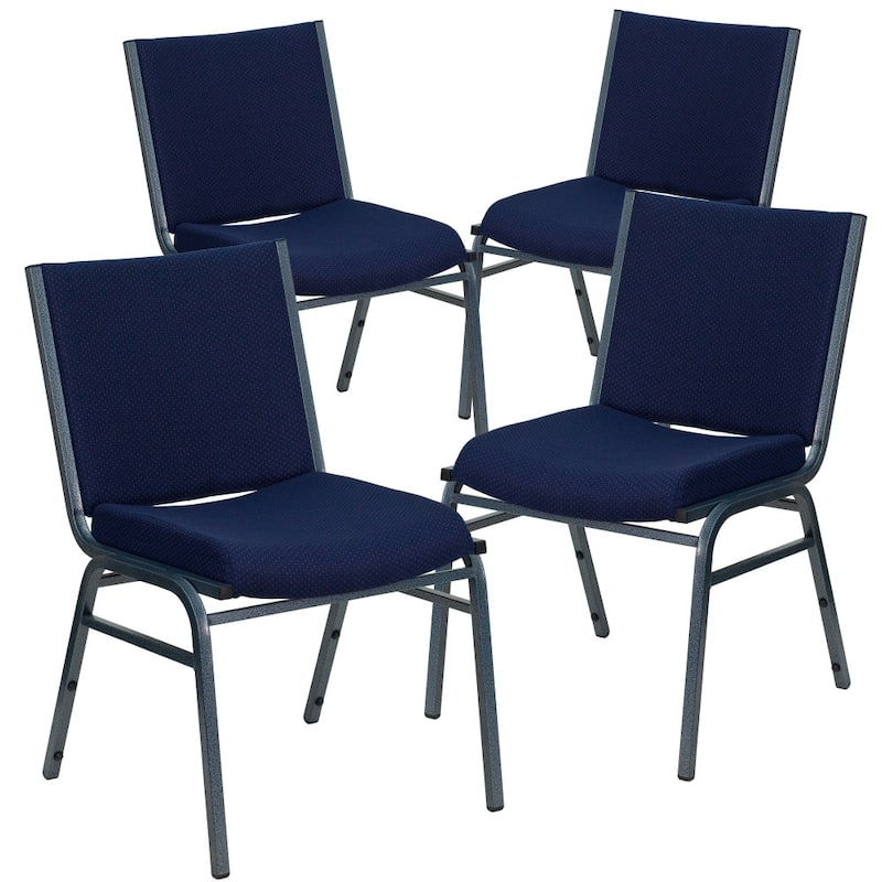 4 Pack Heavy Duty Stack Chair - 21"D x 19.75"W x 31.25"H