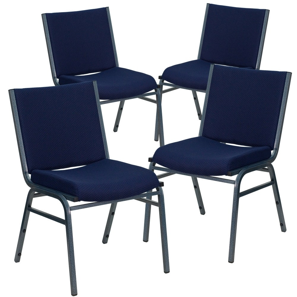 4 Pack Heavy Duty Stack Chair - 21"D x 19.75"W x 31.25"H