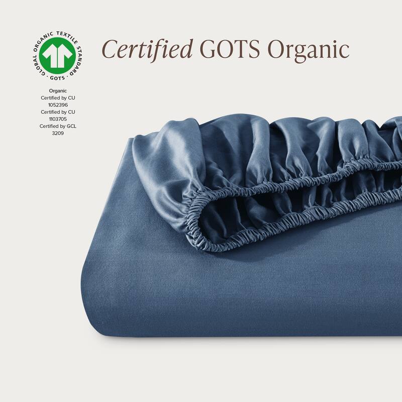 Bare Home Organic Cotton Fitted Sheet - Smoth Sateen Weave