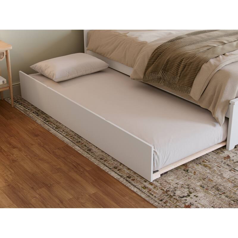 Portland Platform Bed with Footboard and Twin XL Trundle