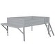 preview thumbnail 14 of 14, Full Size Wood Gaming Loft Bed with Desk and LED,Grey