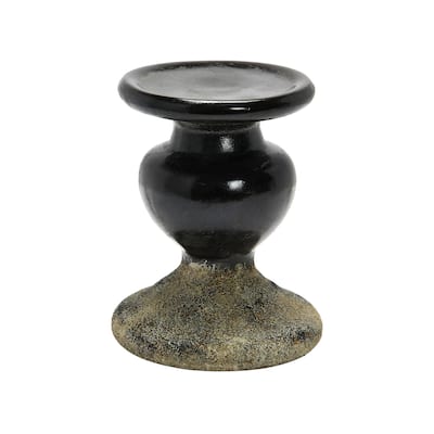 Sculptural Terracotta Pillar Candle Holder