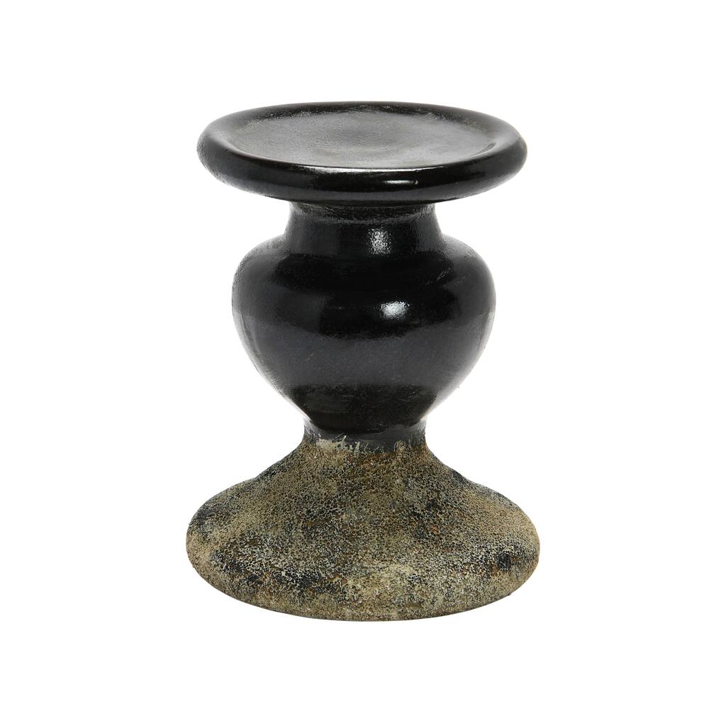 Sculptural Terracotta Pillar Candle Holder