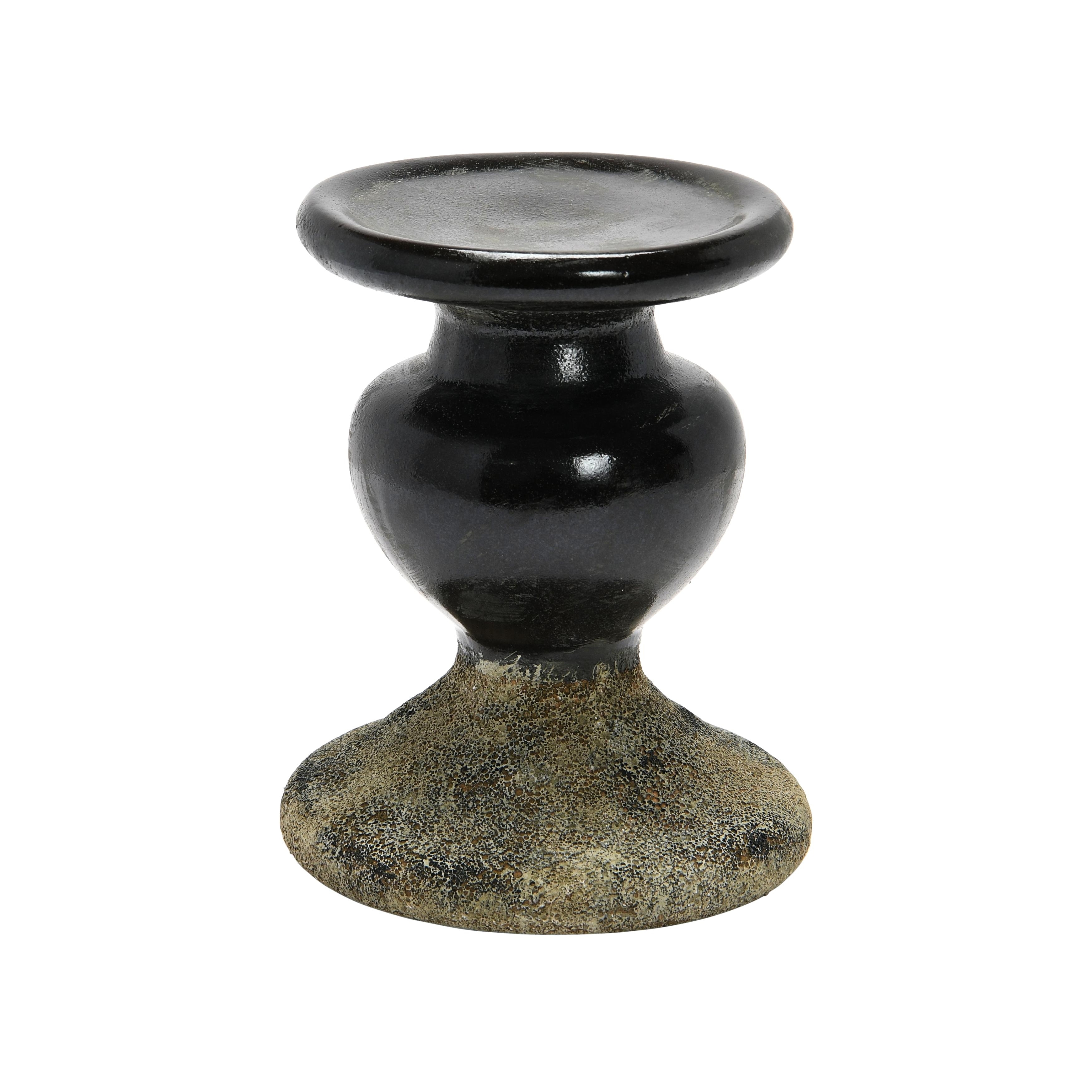 Sculptural Terracotta Pillar Candle Holder