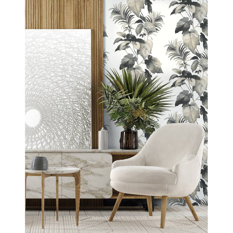 Harry & Grace Leaf Stripe Peel and Stick Wallpaper