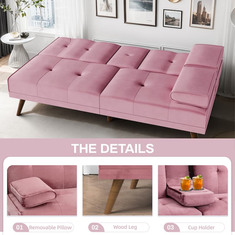 Futzca Futon Couch Sofa Bed, Small Sleeper Sofa Chair Loveseat