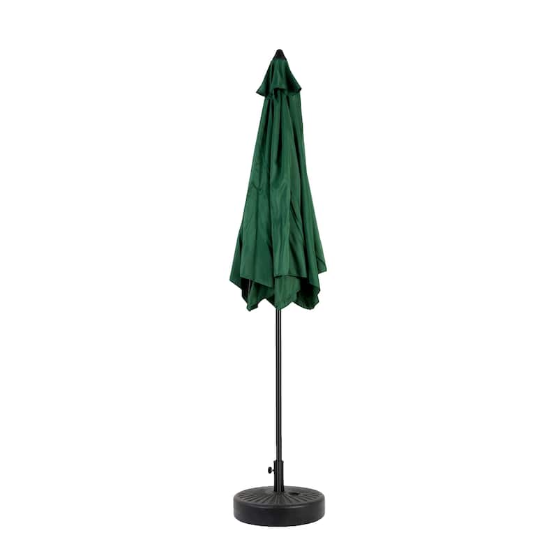 9ft Outdoor Market Umbrella with Push-Button Tilt and Crank
