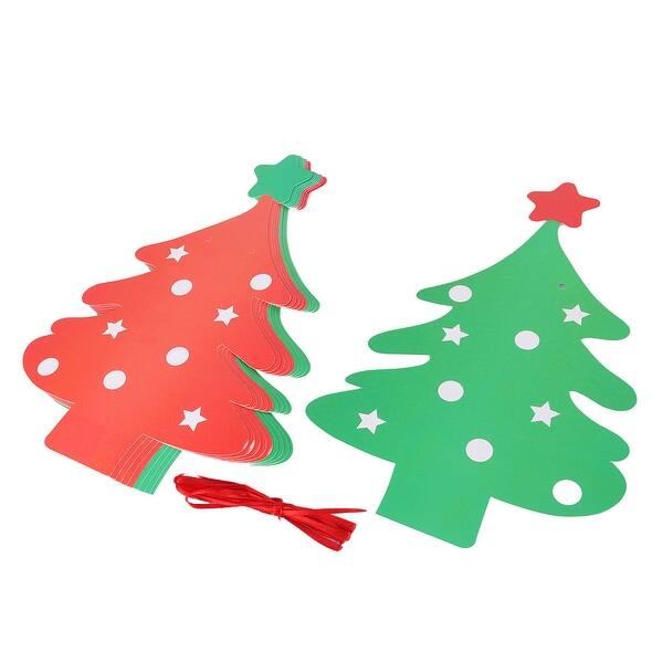 Shop Christmas Day Paper Tree Shaped Diy Rope String Hanging Decor
