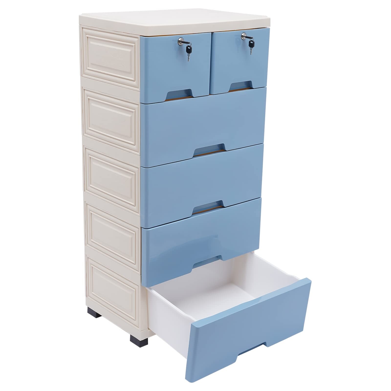6 Closet Drawers Organizer Storage Plastic Cabinet Dresser Clothes.