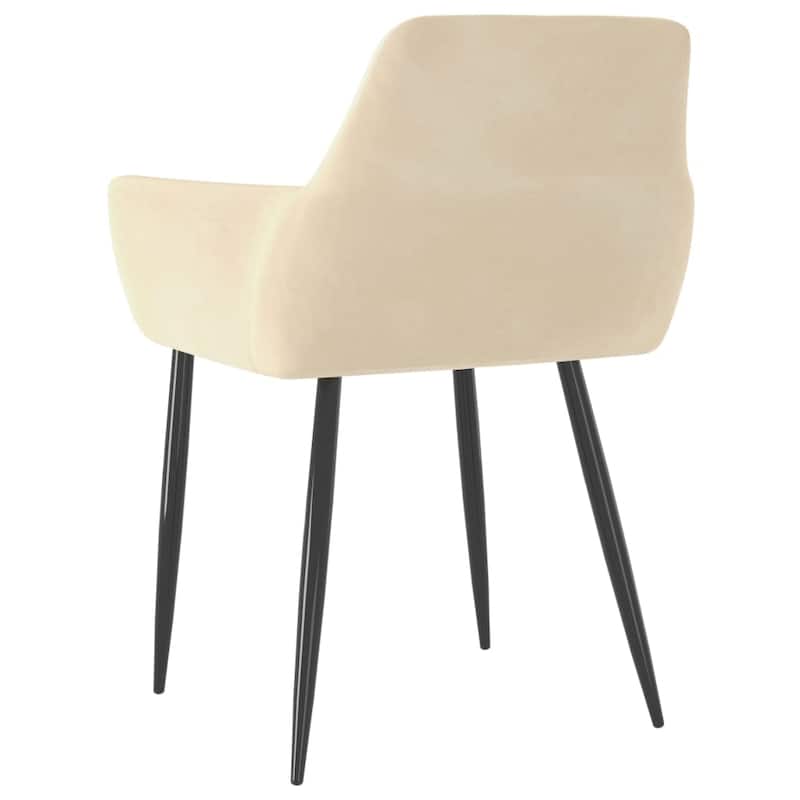 vidaXL Dining Chairs 4 pcs Cream Velvet - 22" x 22" x 30.7"