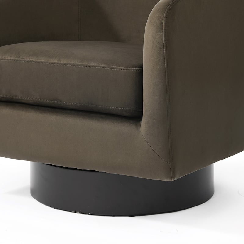 Modern Barrel Swivel Accent Chairs For Living Room