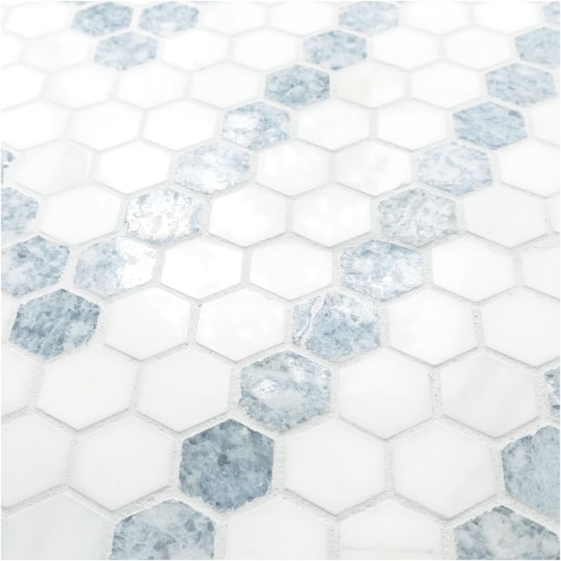 Ackland AKM-S-1X1LUP-CA 11" x 14" Marble Geometric Floor and Wall